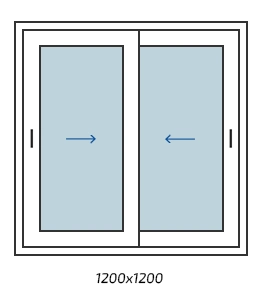 Ventana corredera 2 hojas
